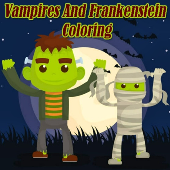 Vampires And Frankenstein Coloring