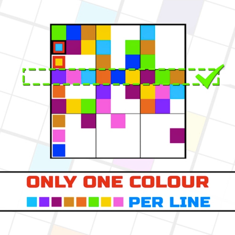 Only 1 color per line